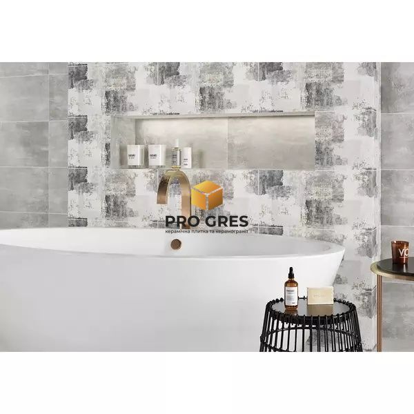 Керамічна плитка для стін Opoczno Avrora Light Grey 29,7x60 см 10 мм  фото