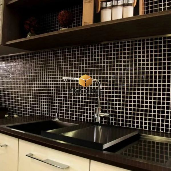 Плитка Мозаїка MK25109 BLACK 317х317 AquaMo  фото