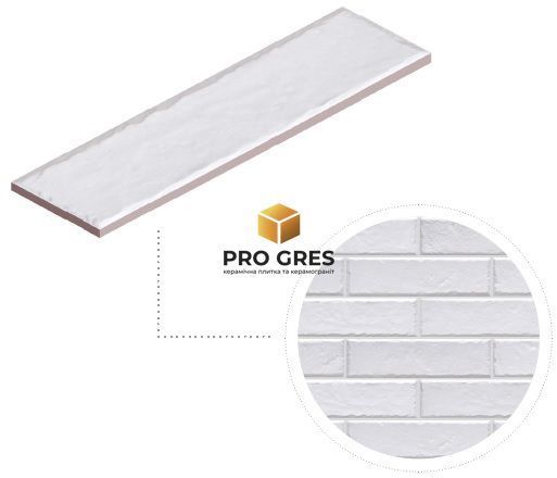 Плитка фасадна CERRAD Foggia Bianco 66x245x8  фото