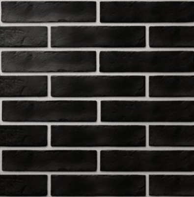 Плитка Golden Tile The Strand Brickstyle Чорний 08С010 для стін  фото