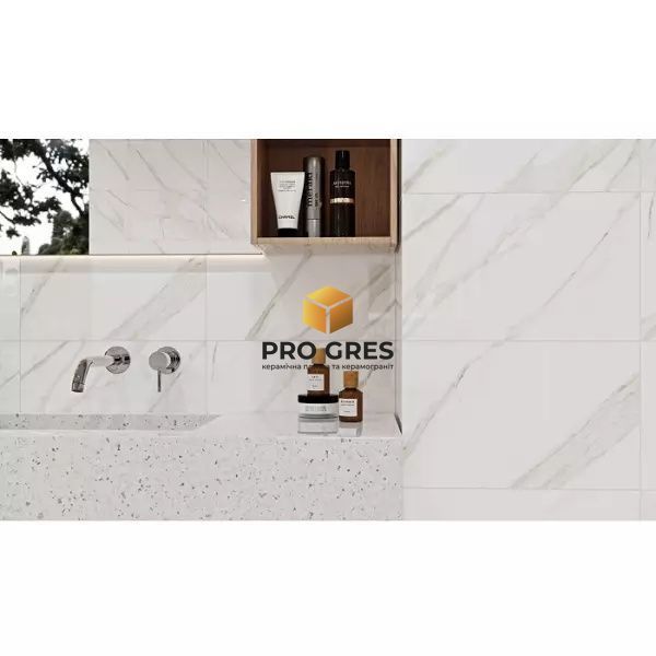 Керамічна плитка для стін Cersanit Loren White Glossy 25x40 см 8 мм  фото