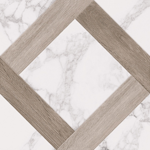 Плитка Golden Tile Marmo Wood Grate 400X400 для підлоги Біла 4V088  фото