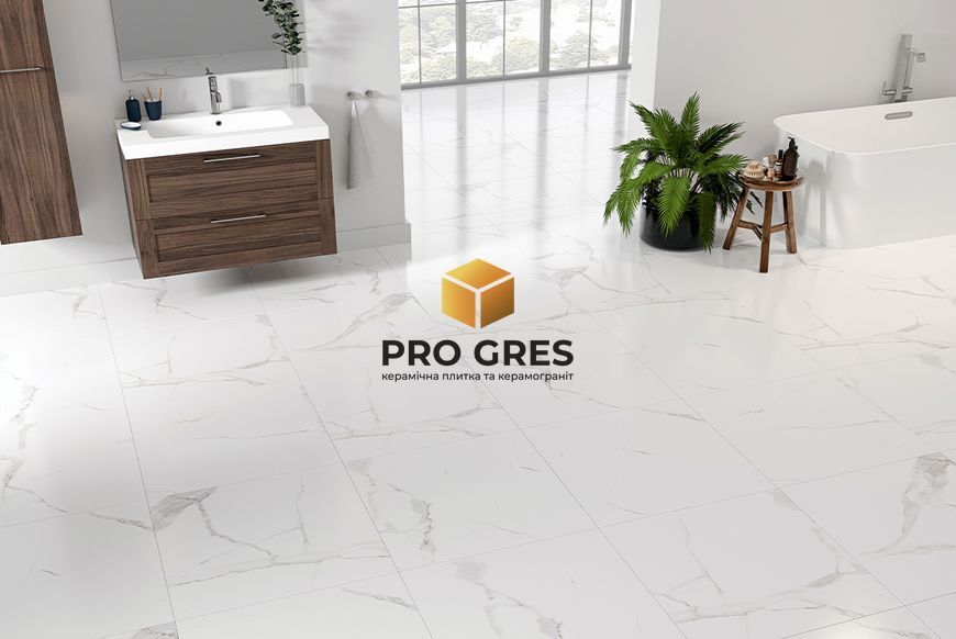 Керамічна плитка для підлоги та стін Sicilia White F P 600x1200x8 R Satin 2 гатунок  фото