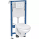 Інсталяція для унітаза Geberit Duofix PRO 20 118.315.11.2 з клавішею Delta01 з підвісним унітазом Idol із сидінням Duroplast фото 1
