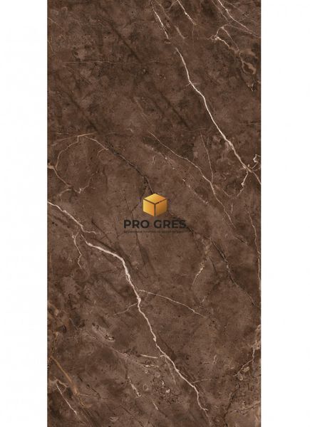Плитка керамограніт INSPIRO 600*1200 мм Phantom Mocha High Gloss Уп. 1,44м2/2шт  фото