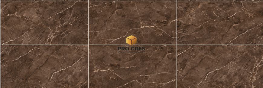 Плитка керамограніт INSPIRO 600*1200 мм Phantom Mocha High Gloss Уп. 1,44м2/2шт  фото