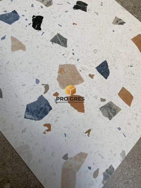 Керамічна плитка для підлоги та стін TEO CERAMICS Stracciatella White F P 600x600 R Satin 9 гатунок  фото