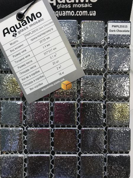 Плитка Мозаїка Dark Chocolate 317х317 AquaMo PWPL25515  фото
