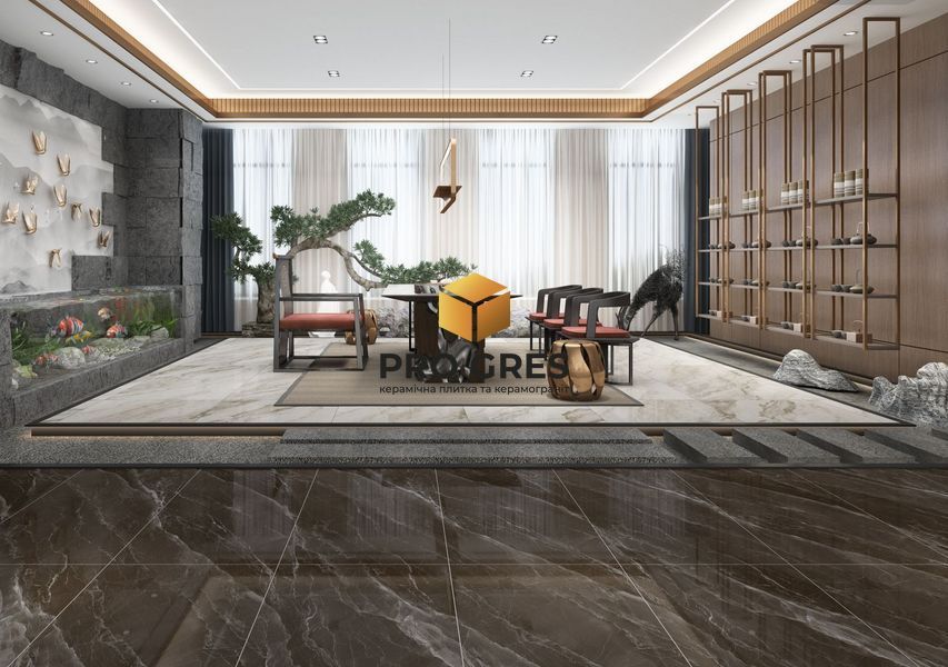 Плитка керамограніт INSPIRO 900*1800 мм brown slab Уп.1,62м2/1шт  фото