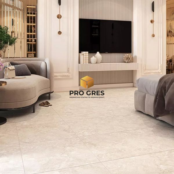 Керамічна плитка для підлоги та стін DESEO ceramica Rozex 15272 MARBOL CREAM MATT 60x60 см 8,5 мм  фото