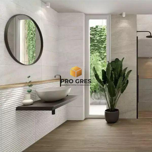 Керамічна плитка для стін DESEO ceramica Pietra Stone White Mt 30x60 см 9,5 мм  фото