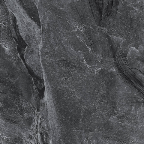 Плитка Golden Tile Black Rock Black BRС520 Rect Чорний 600x600x10  фото